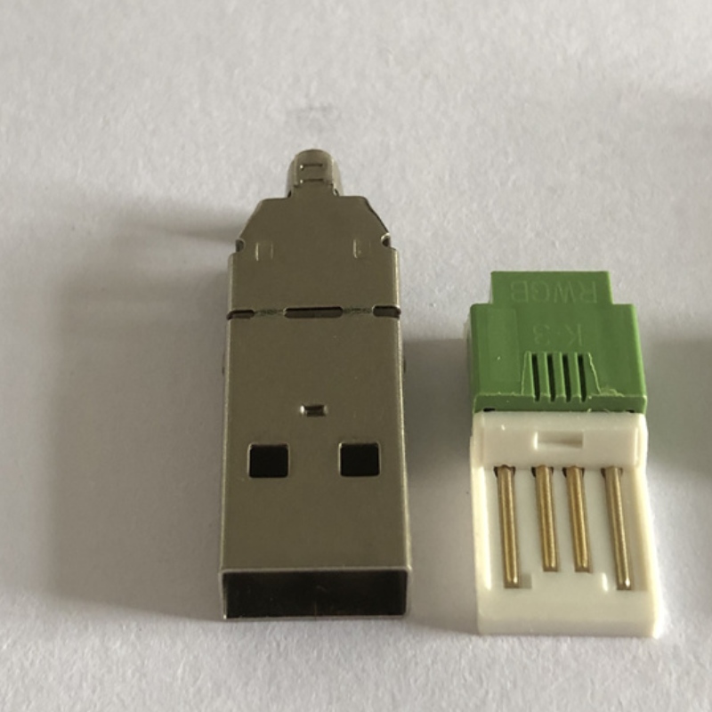 Ickelbelagt USB Type A Tail Socket 3-i-1 PC DIY-adapter